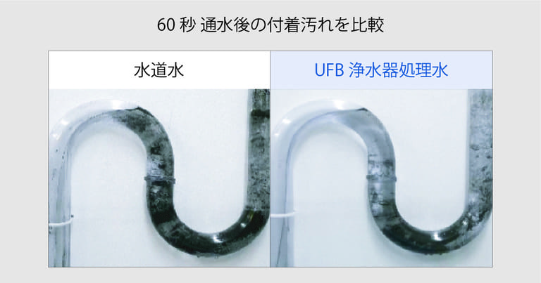 排水管の疑似汚れの比較画像